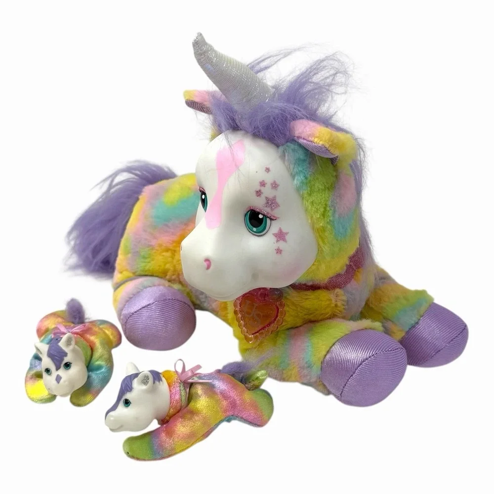2018 Unicorn Surprise Plush Pastel Tie Dye Mom‎ 2 Babies Pastel Stuffed Doll 10